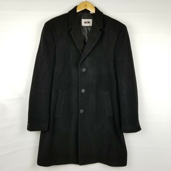 Joseph Abboud Mens Overcoat 42R Cashmere Blend - Picture 2 of 8